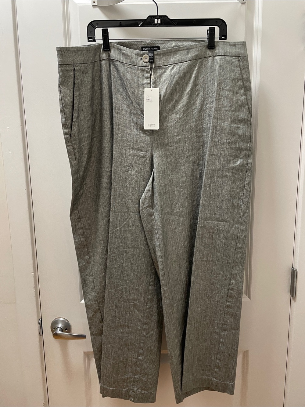 Eileen Fisher Straight-Leg Pants in Heather Gray